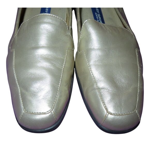 Easy Spirit Devitt Anti Gravity Metallic Silver Brazilian Leather Loafers - Picture 2 of 7